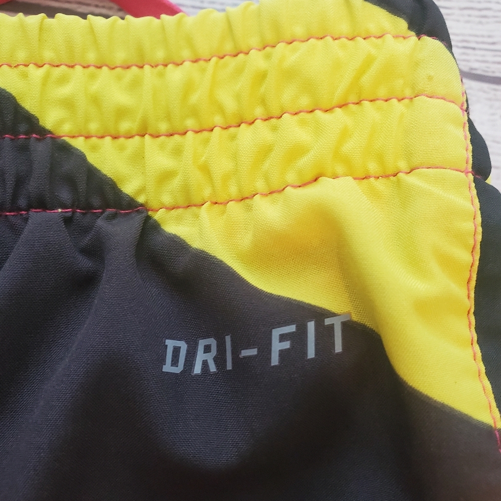 Nike dri-fit pink and yellow cute running shorts.  Size small - Picture 9 of 13